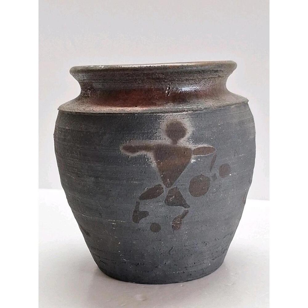 Ben Diller's Hawaii Raku Petroglyphs Art Pottery Signed Volcano Fired